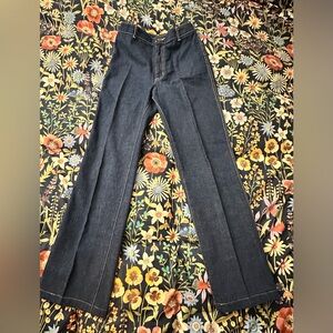 Vintage French High Waisted Jeans 24” Waist Petite US 00 Made in France 80s
